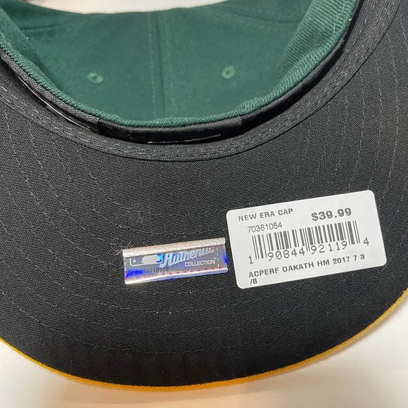 Oakland A's New Era Home Authentic On-Field 59FIFTY Fitted Hat 7 3/8 See Photos - Picture 2 of 9